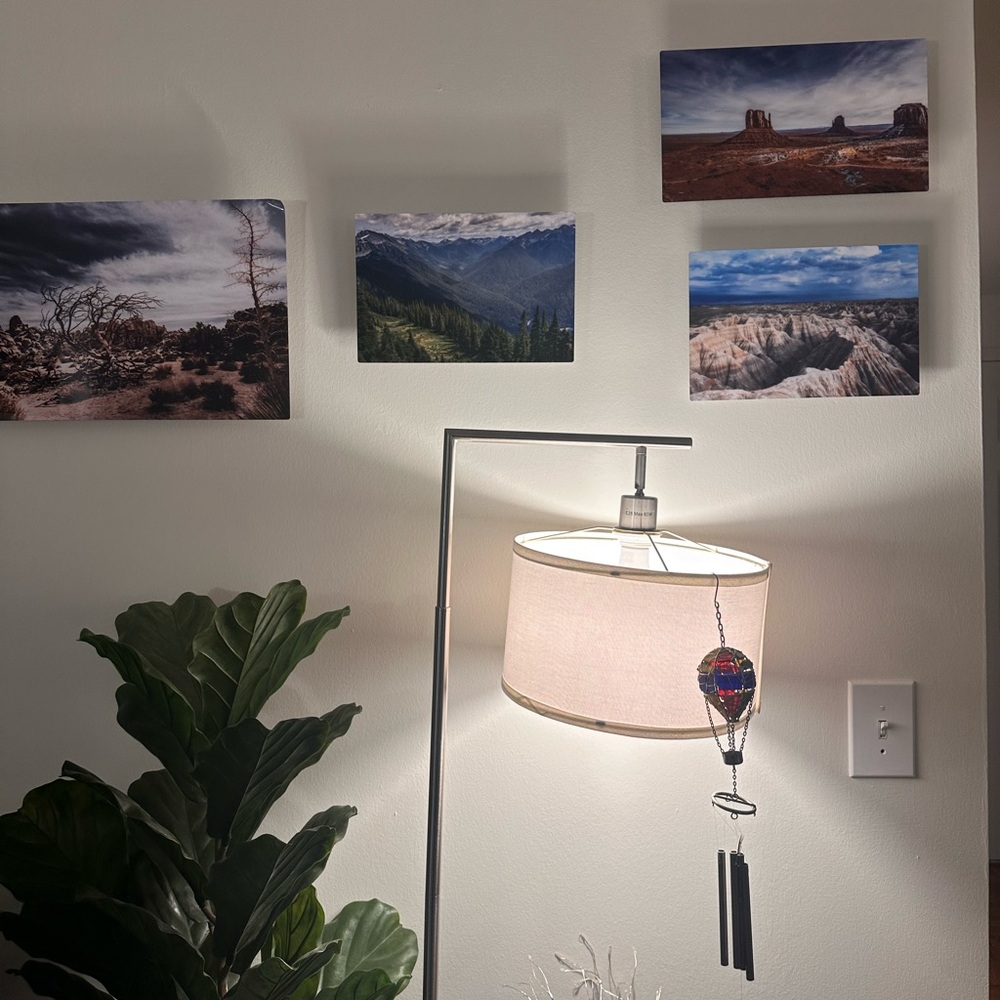 Modern Floor Lamp with White Shade